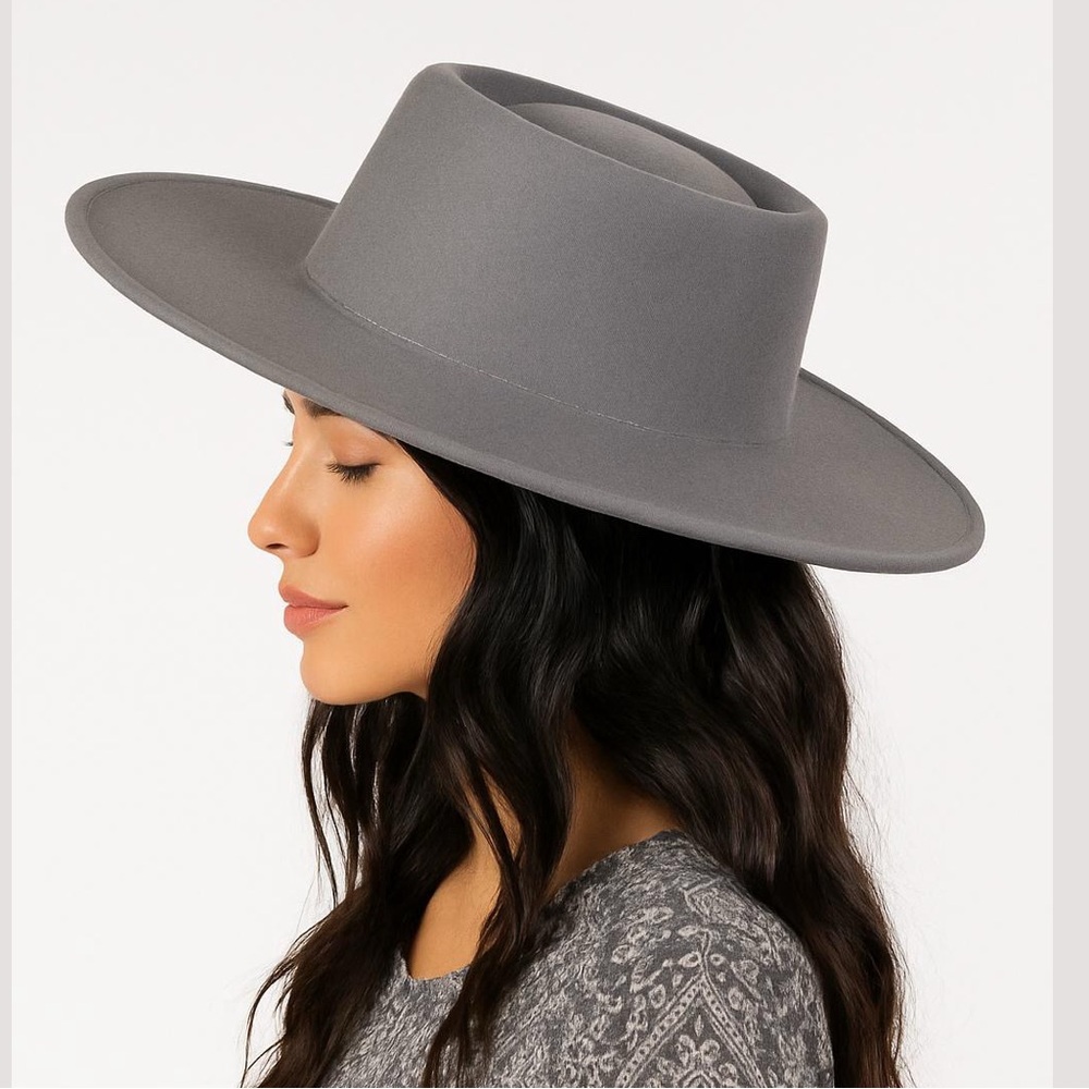 Bohemian Wide-Brim Fedora O/S (fits most) adjustable tie to customize fit